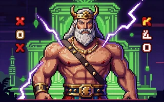 Ze Zeus Hacksaw Gaming Slot mit Zeus und violetten Blitzen im Olymp